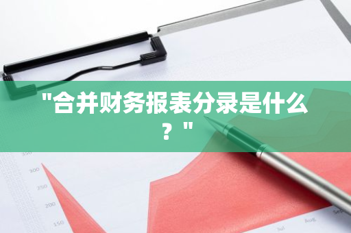 "合并财务报表分录是什么？"