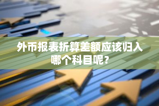 外币报表折算差额应该归入哪个科目呢？