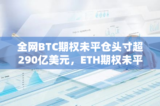 全网BTC期权未平仓头寸超290亿美元，ETH期权未平仓头寸超68亿美元