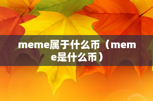 meme属于什么币（meme是什么币）