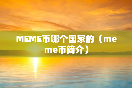 MEME币哪个国家的（meme币简介）