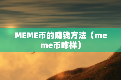 MEME币的赚钱方法（meme币咋样）