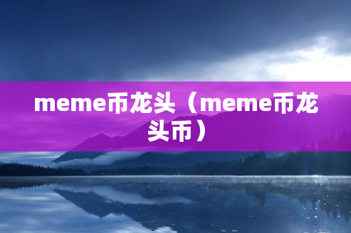 meme币龙头（meme币龙头币）