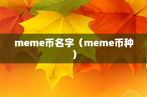 meme币名字（meme币种）