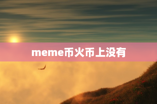 meme币火币上没有