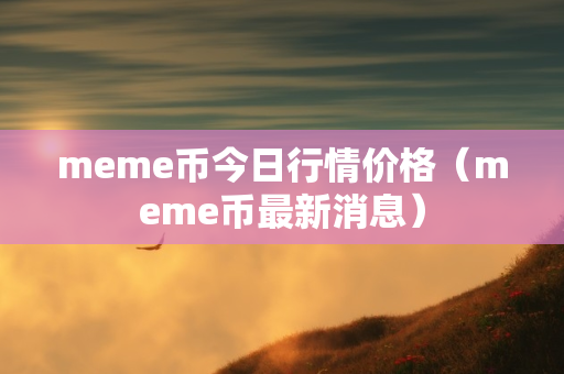 meme币今日行情价格（meme币最新消息）