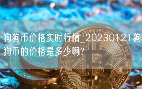 狗狗币价格实时行情_20230121狗狗币的价格是多少啊?