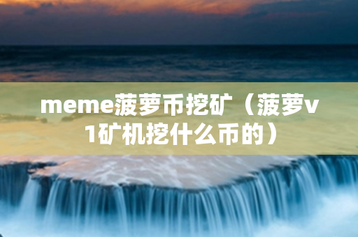 meme菠萝币挖矿（菠萝v1矿机挖什么币的）