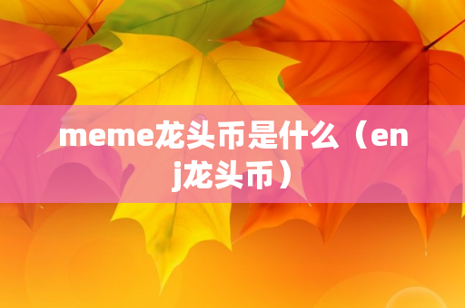 meme龙头币是什么（enj龙头币）