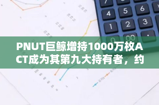 PNUT巨鲸增持1000万枚ACT成为其第九大持有者，约620万美元