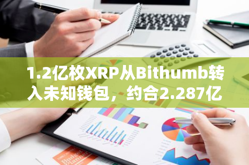 1.2亿枚XRP从Bithumb转入未知钱包，约合2.287亿美元