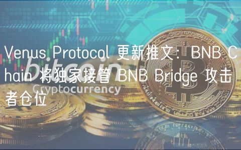 Vnus Protocol 更新推文：BNB Chain 将独家接管 BNB Bridg 攻击者仓位