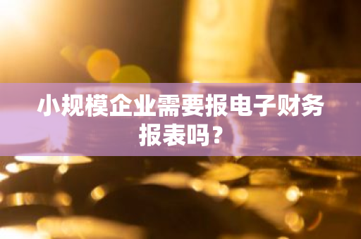 小规模企业需要报电子财务报表吗？