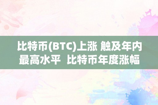 比特币(BTC)上涨 触及年内最高水平 比特币年度涨幅