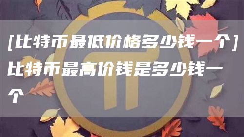 [比特币最低价格多少钱一个]比特币最高价钱是多少钱一个