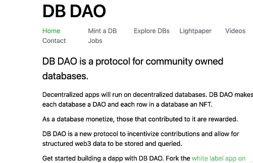 DB DAO 欲打造加密世界的维基百科