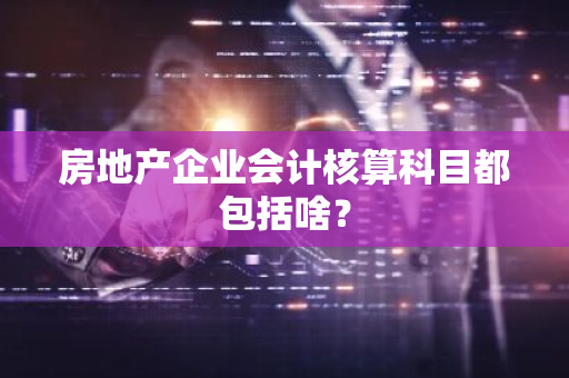 房地产企业会计核算科目都包括啥？