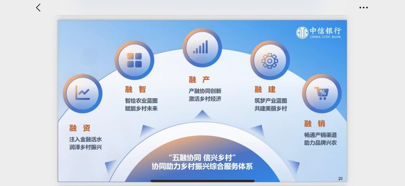 中信银行发布“五融”协同助力乡村振兴综合服务体系
