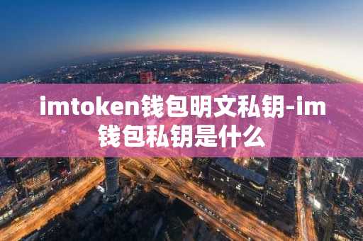 imtoken钱包明文私钥-im钱包私钥是什么