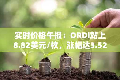 实时价格午报：ORDI站上8.82美元/枚，涨幅达3.52%