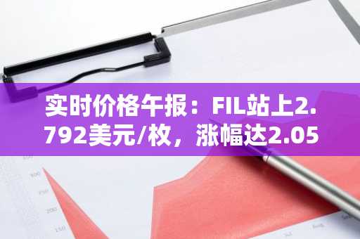 实时价格午报：FIL站上2.792美元/枚，涨幅达2.05%