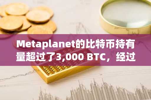 Metaplanet的比特币持有量超过了3,000 BTC，经过最新的162 BTC购买