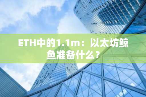 ETH中的1.1m：以太坊鲸鱼准备什么？