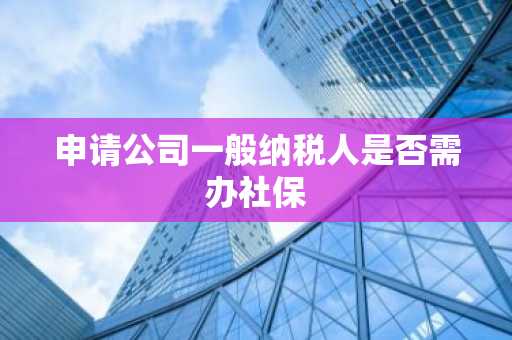 申请公司一般纳税人是否需办社保