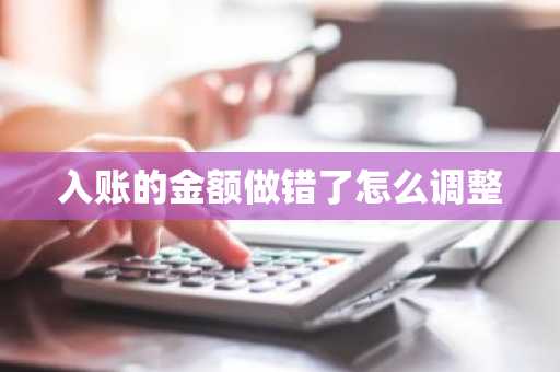 入账的金额做错了怎么调整