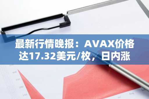 最新行情晚报：AVAX价格达17.32美元/枚，日内涨幅3.53%