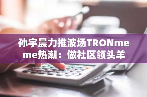 孙宇晨力推波场TRONmeme热潮：做社区领头羊