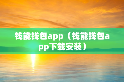 钱能钱包app（钱能钱包app下载安装）