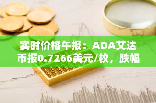 实时价格午报：ADA艾达币报0.7266美元/枚，跌幅达-2.01%