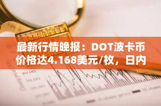 最新行情晚报：DOT波卡币价格达4.168美元/枚，日内涨幅2.03%