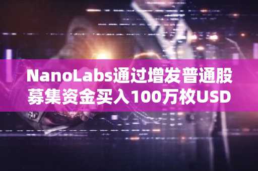 NanoLabs通过增发普通股募集资金买入100万枚USDT