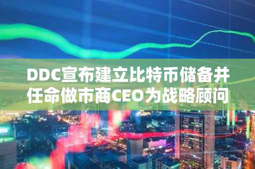 DDC宣布建立比特币储备并任命做市商CEO为战略顾问