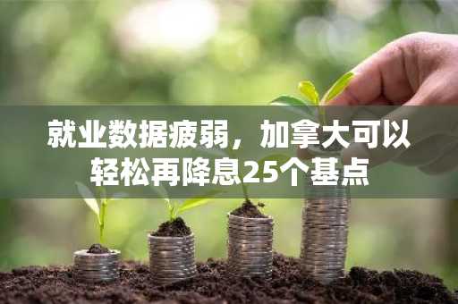 就业数据疲弱，加拿大可以轻松再降息25个基点