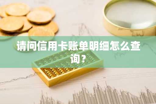 请问信用卡账单明细怎么查询？