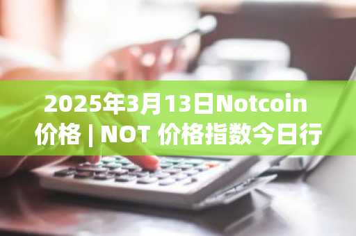 2025年3月13日Notcoin 价格 | NOT 价格指数今日行情分享