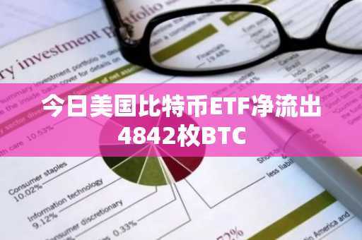 今日美国比特币ETF净流出4842枚BTC