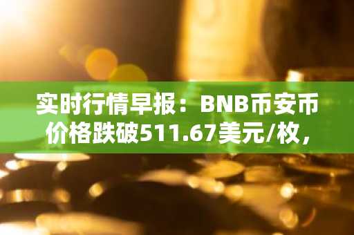 实时行情早报：BNB币安币价格跌破511.67美元/枚，日内跌-1.00%