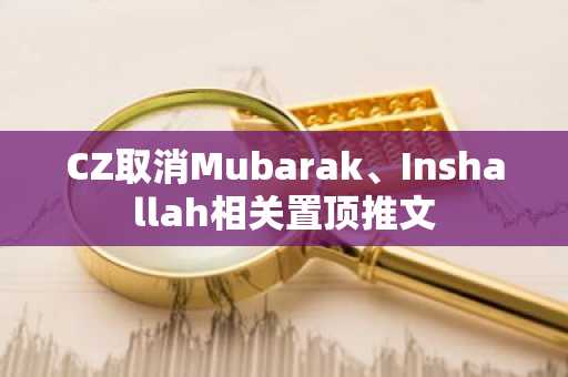 CZ取消Mubarak、Inshallah相关置顶推文