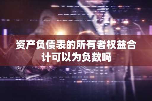 资产负债表的所有者权益合计可以为负数吗