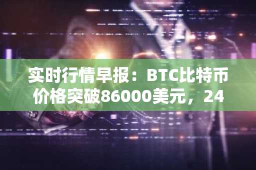 实时行情早报：BTC比特币价格突破86000美元，24小时跌4.509%