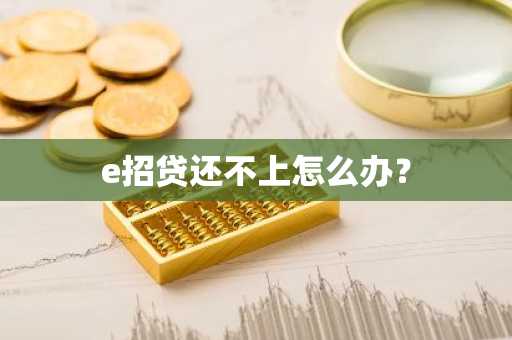 e招贷还不上怎么办？