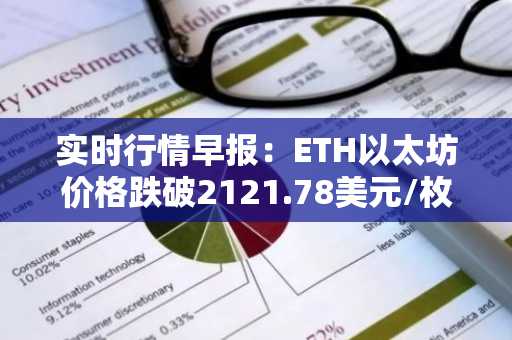 实时行情早报：ETH以太坊价格跌破2121.78美元/枚，日内跌-1.00%