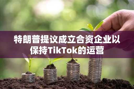 特朗普提议成立合资企业以保持TikTok的运营