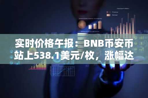 实时价格午报：BNB币安币站上538.1美元/枚，涨幅达1.01%