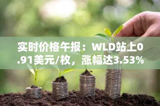 实时价格午报：WLD站上0.91美元/枚，涨幅达3.53%