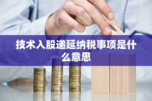 技术入股递延纳税事项是什么意思